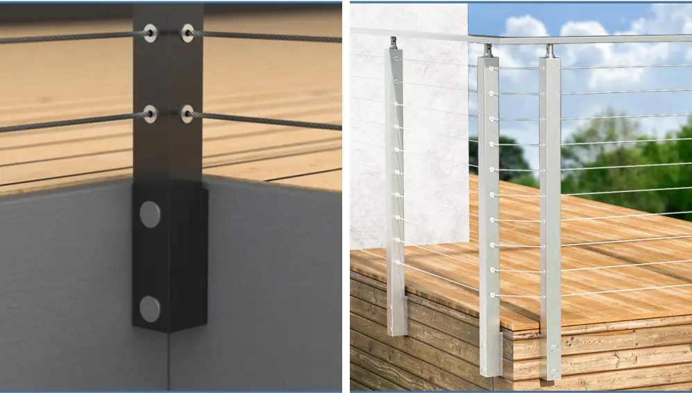 Muzata SpaceSaver Cable Railing System - c6