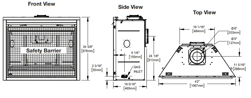 NAPOLEON BX42NTRE Vent Natural Gas Fireplace - Fig 6