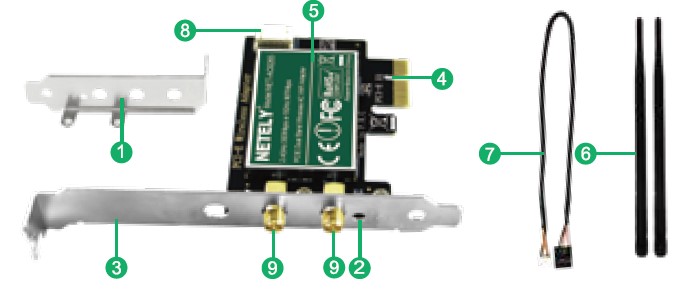 NETELY NET-AC8260 Wireless AC PCIE WiFi Card (1)