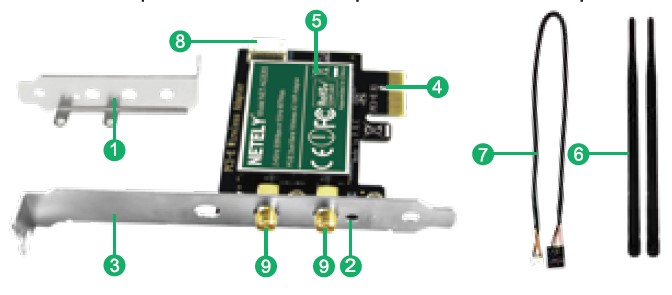 NETELY NET-AC8260 Wireless AC PCIE WiFi Card (2)