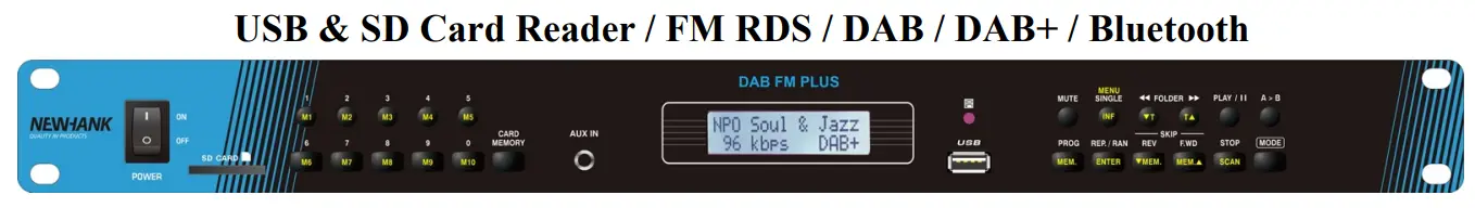 NEWHANK DAB FM PLUS Multiband DAB FM Tuner Met - fig 2