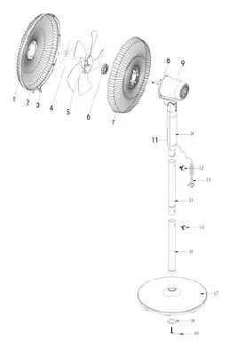 NEWLUX-W1050-Standing-Fan-with-Remote-Control-FIG-1