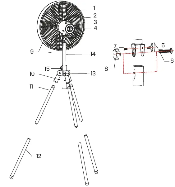 NEWLUX-WindPure-W3050-Wood-Tripod-Fan-fig 1