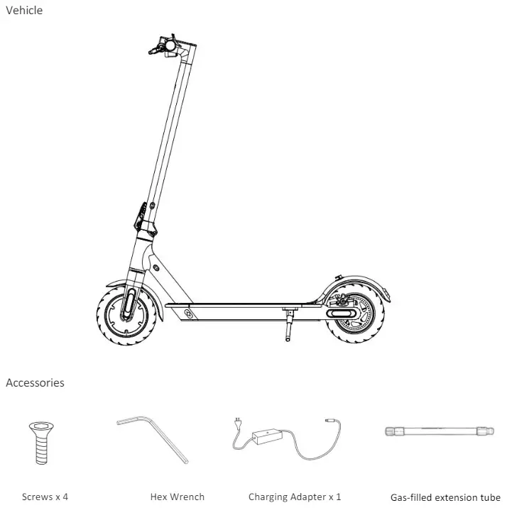 NITROX S250 LITE Folding Electric Scooter - Accessories