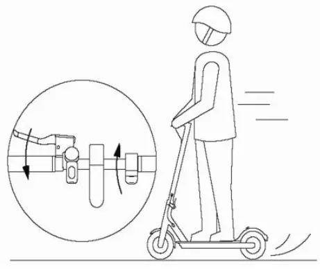 NITROX S250 LITE Folding Electric Scooter - brake