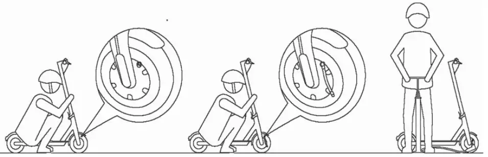 NITROX S250 LITE Folding Electric Scooter - pump wheels
