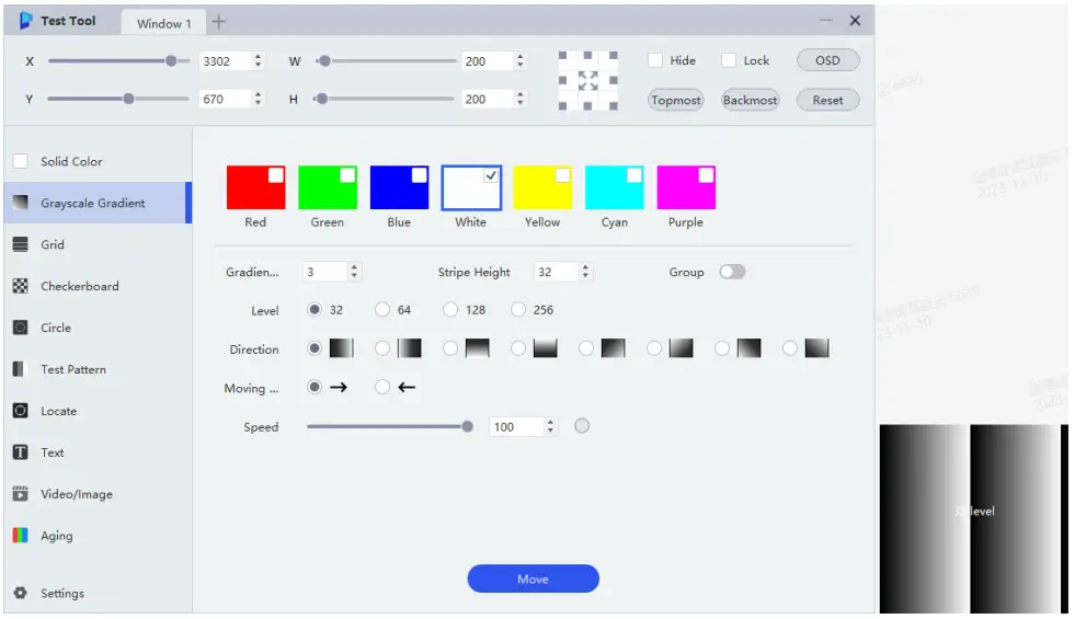 NOVASTAR Test Tool Software - Grayscale