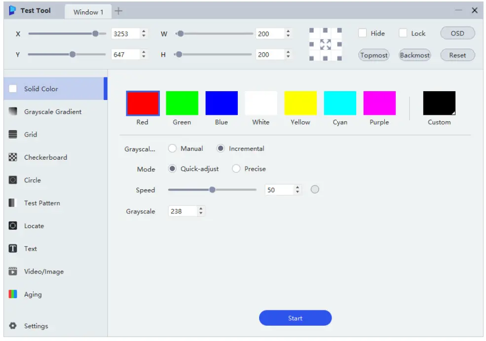 NOVASTAR Test Tool Software - Patterns