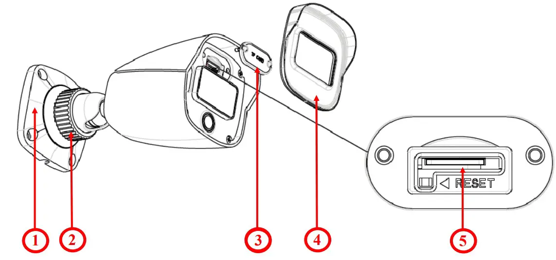 NOVUS NVIP-4H-6201-II Bullet IP Camera - Camera mounting