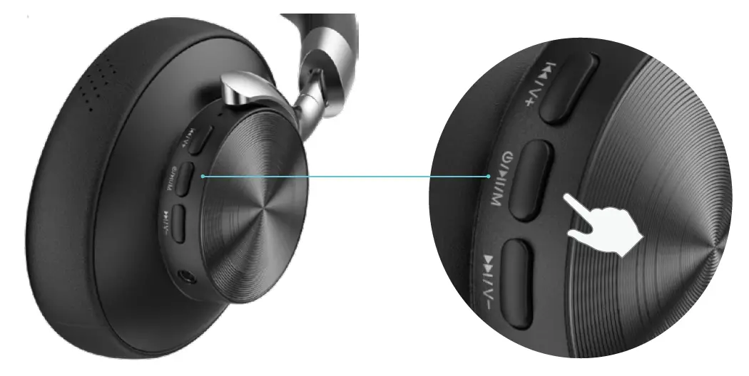 NUKied A999-CW11 Active Noise Cancellation Wireless Headphones 2