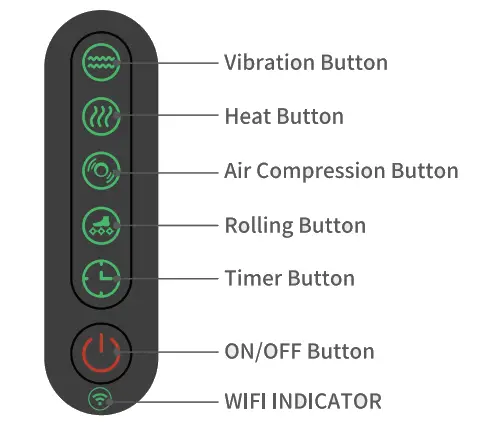 Nekteck NK-FLM02 Smart Shiatsu Foot and Calf Massager - control