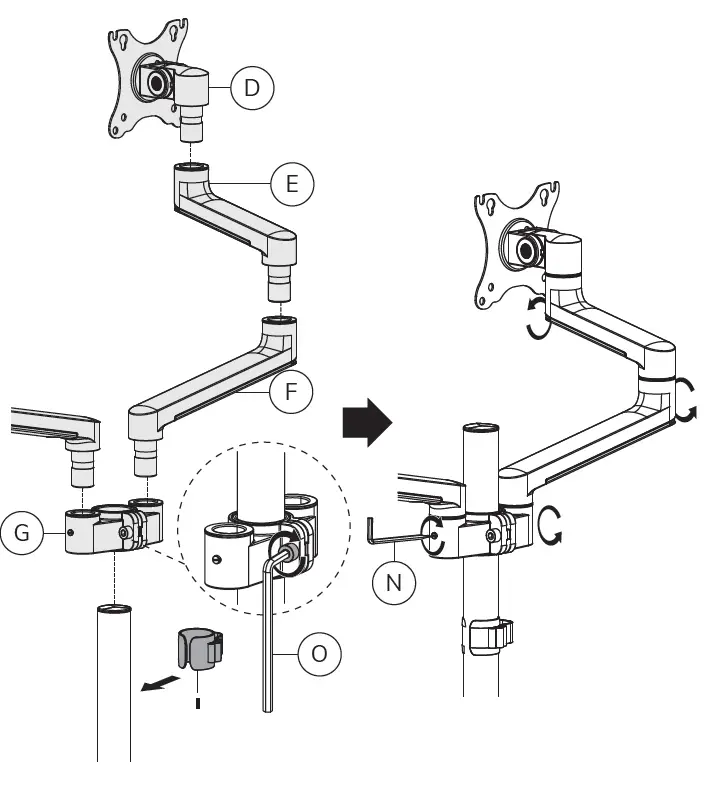 Neomounts DS60-425WH2 Monitor Arm Desk Mount 4