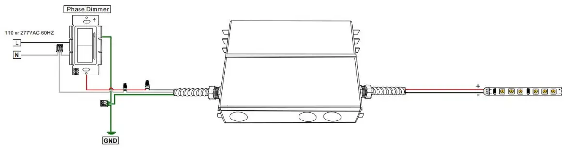 Newest 100W 12V Dimmable LED Driver - wiring diagram