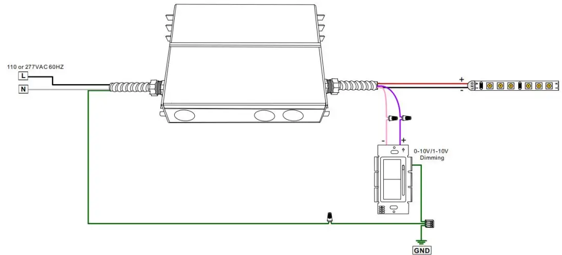 Newest 100W 12V Dimmable LED Driver - wiring diagram1