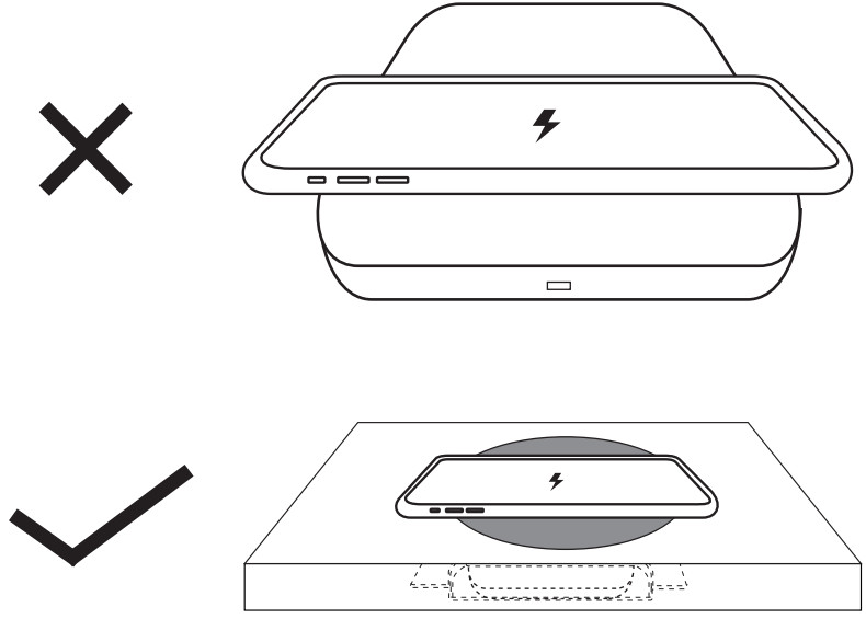 NiiTTER XE40 Long Distance Wireless Charger - surface thickness