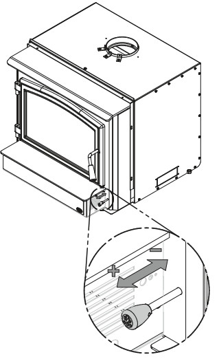 OSBURN 3500 Wood Insert - Air contro