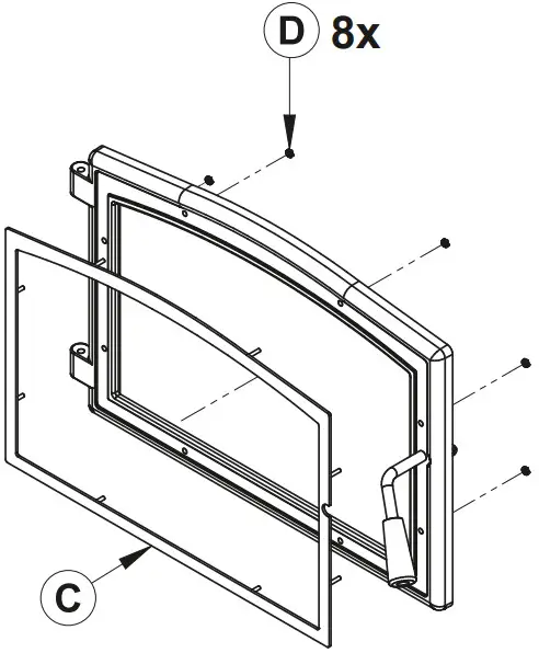 OSBURN 3500 Wood Insert - DOOR OVERLAY INSTALLATION