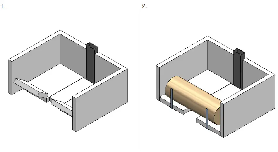 OSBURN 3500 Wood Insert - LOG RETAINERS INSTALLATION