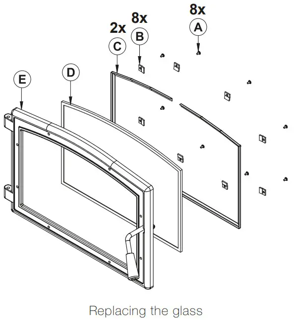 OSBURN 3500 Wood Insert - Replacing the glass