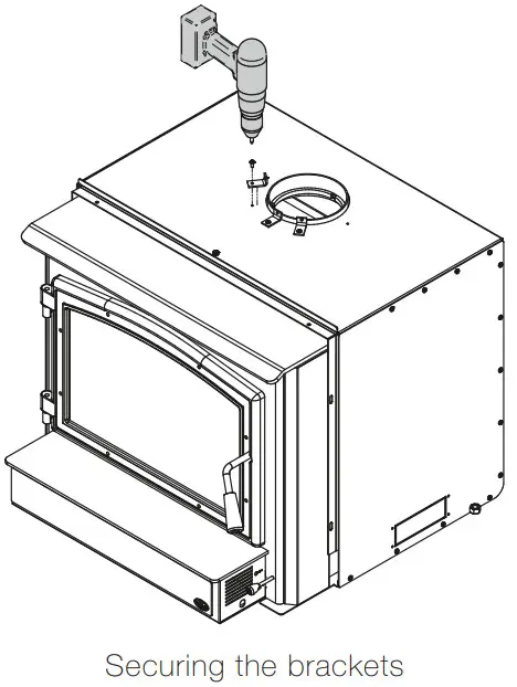 OSBURN 3500 Wood Insert - Securing the brackets