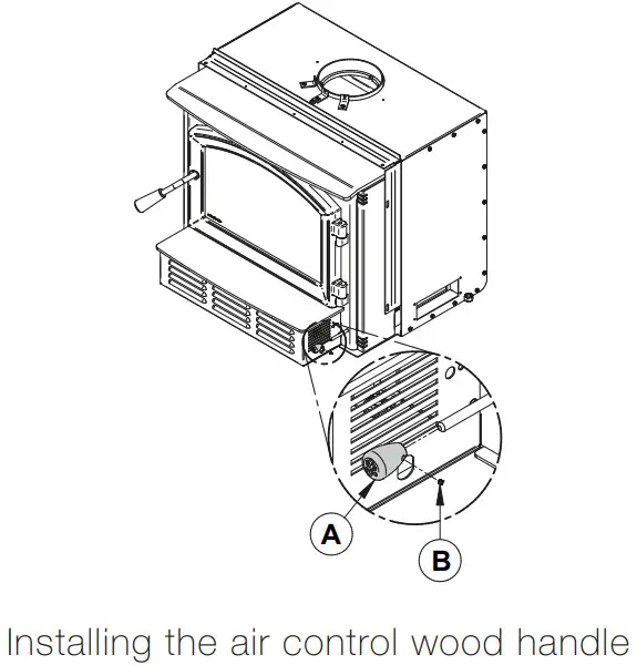 OSBURN 3500 Wood Insert - air control wood handle