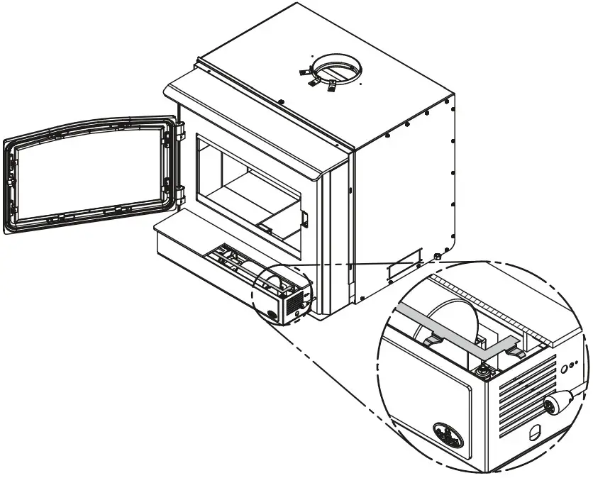 OSBURN 3500 Wood Insert - clips