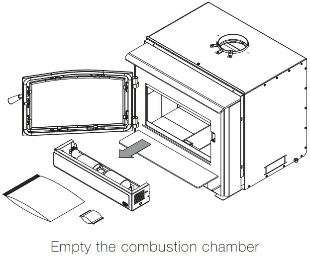 OSBURN 3500 Wood Insert - combustion chamber