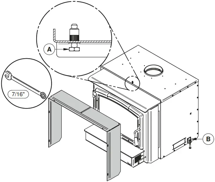 OSBURN 3500 Wood Insert - fireplace opening
