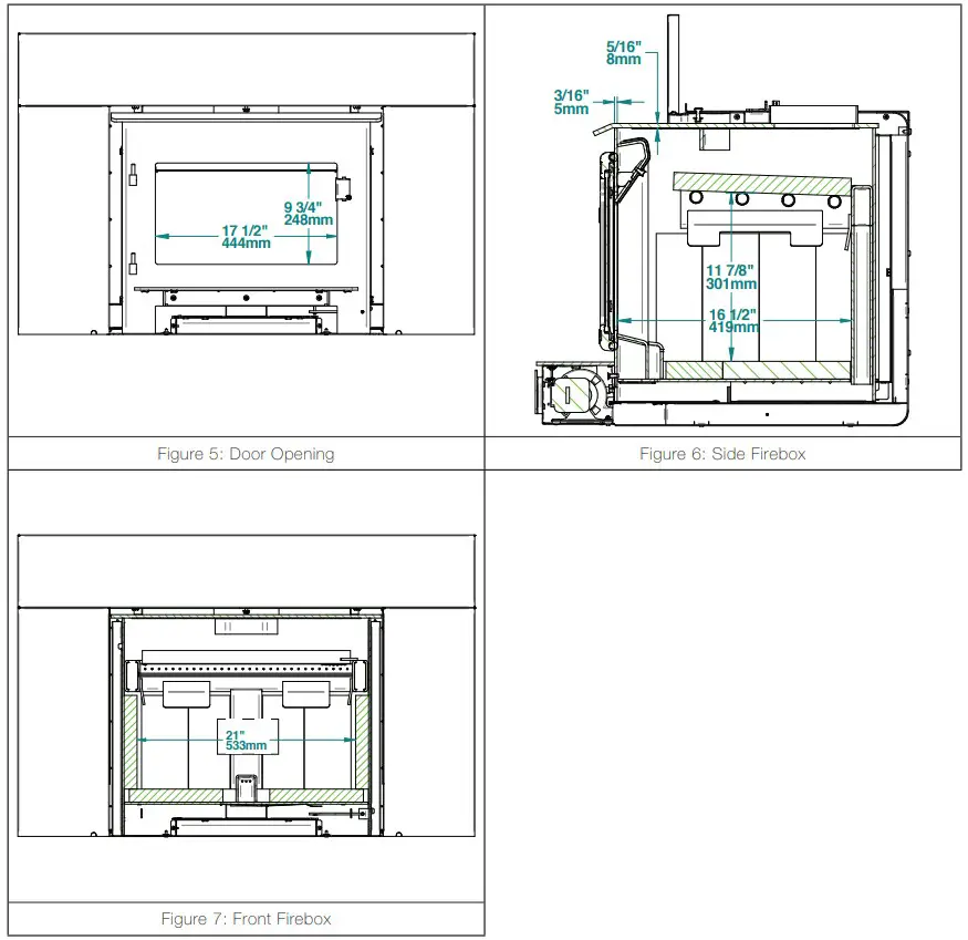 OSBURN OB02016 Wood Burning Insert - parts1