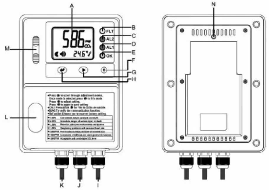 PCE Instruments PCE-WMM 50 CO2 Analyzer - Sensor unit