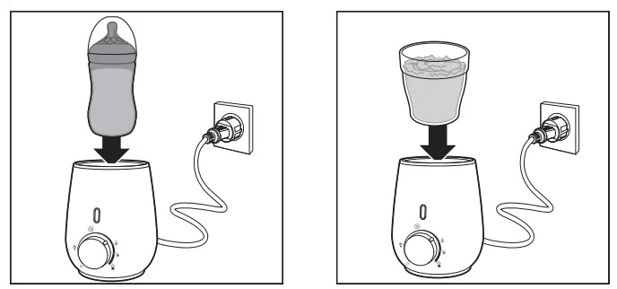 Using the bottle warmer