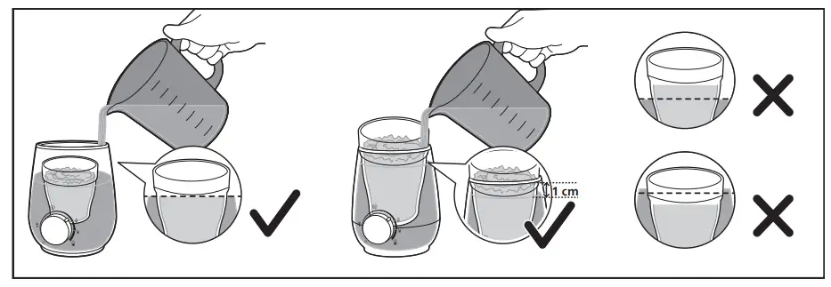 Using the bottle warmer