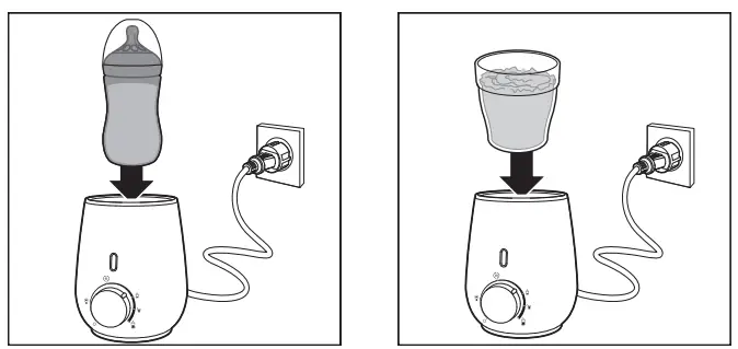 Using the bottle warmer