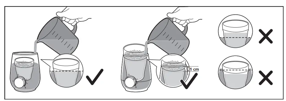 Using the bottle warmer