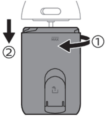 PHILIPS HX3866-41 Series Sonicare Power Flosser Cordless Oral Irrigator - reservoir