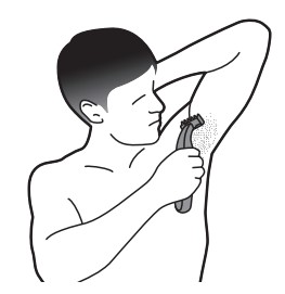 PHILIPS QP2630 Norelco OneBlade Face Body Trimmer - stretch the skin