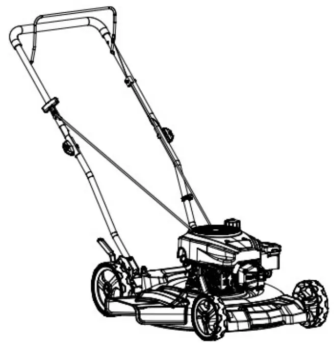 POWERSMART DB8621CR 21 Inch 2 in 1 Gas Push Lawn Mower