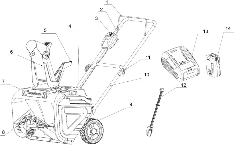 POWERSMART HB2421A Cordless Snow Blower 21 Inch - a1