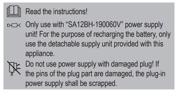 PROFI CARE PC-BSR 3108 Robot Vacuum Cleaner Wiping Function Instruction Manual - Warnings for the Use of the Appliance