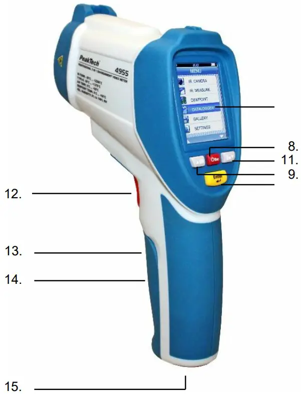 PeakTech 4955 5 In 1 Inspection Thermometer - fig 2