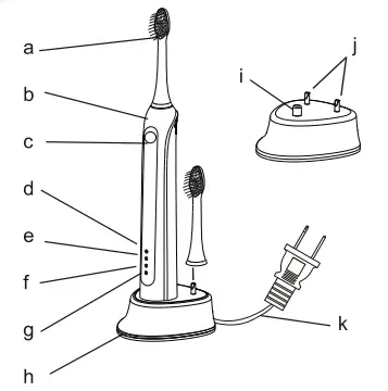 Pyle-Health-PHLTB41BK-Rechargeable-Electric-Toothbrush-fig-1