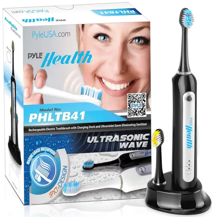 Pyle-Health-PHLTB41BK-Rechargeable-Electric-Toothbrush-product