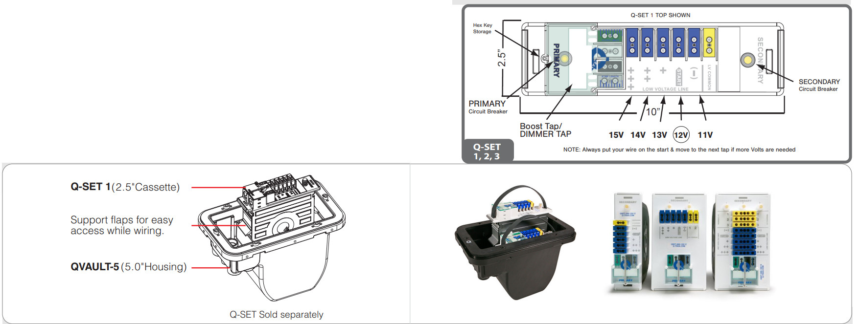 Q-TRAN QSET-180 Low Voltage Luminaire Power Supply - terminal