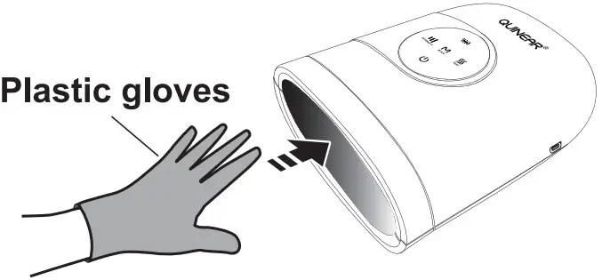 QUINEAR QN 086H Cordless Hand Massager - Plastic gloves