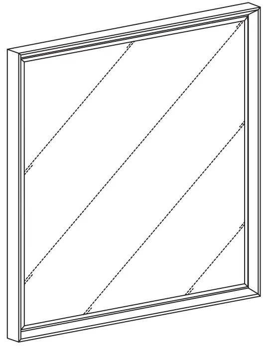 QueenFun MFMB-US Gold Bathroom Mirror