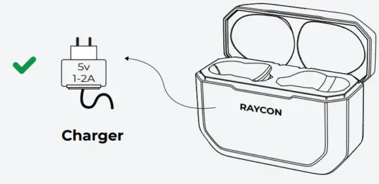 RAYCON RBE765 The Gaming Bluetooth True Wireless Earbuds - Charging Capsule