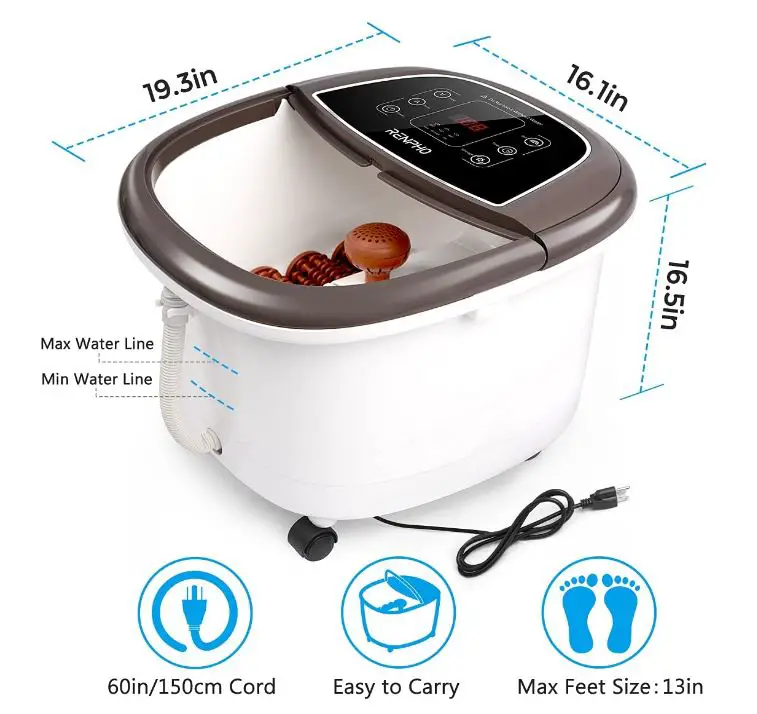 RENPHO-JD-618-Foot-Spa-Bath-Massager-dimensions