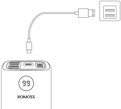 ROMOSS SW10PF Power Bank 10000mAh Portable Charger - Instruction 3