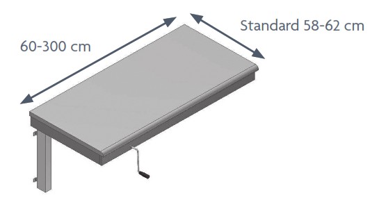 ROPOX FlexiManual FlexiCorner Manual Height Adjustable System - worktop