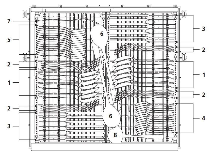 Respekta GSP60IBAV Fully integrated Dishwasher - Cutlery rack